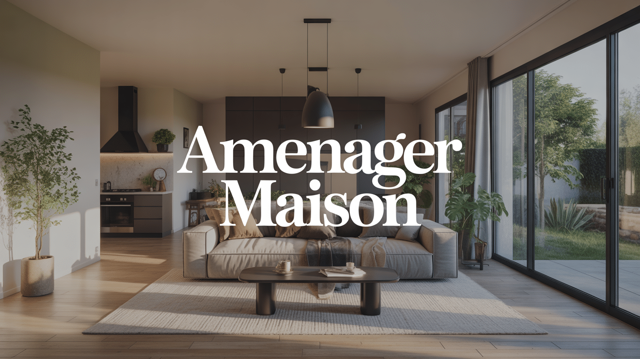 Vue d'un salon moderne avec jardin