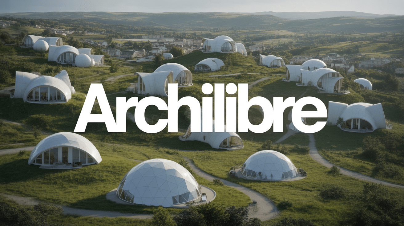 Vue panoramique village futuriste Archilibre