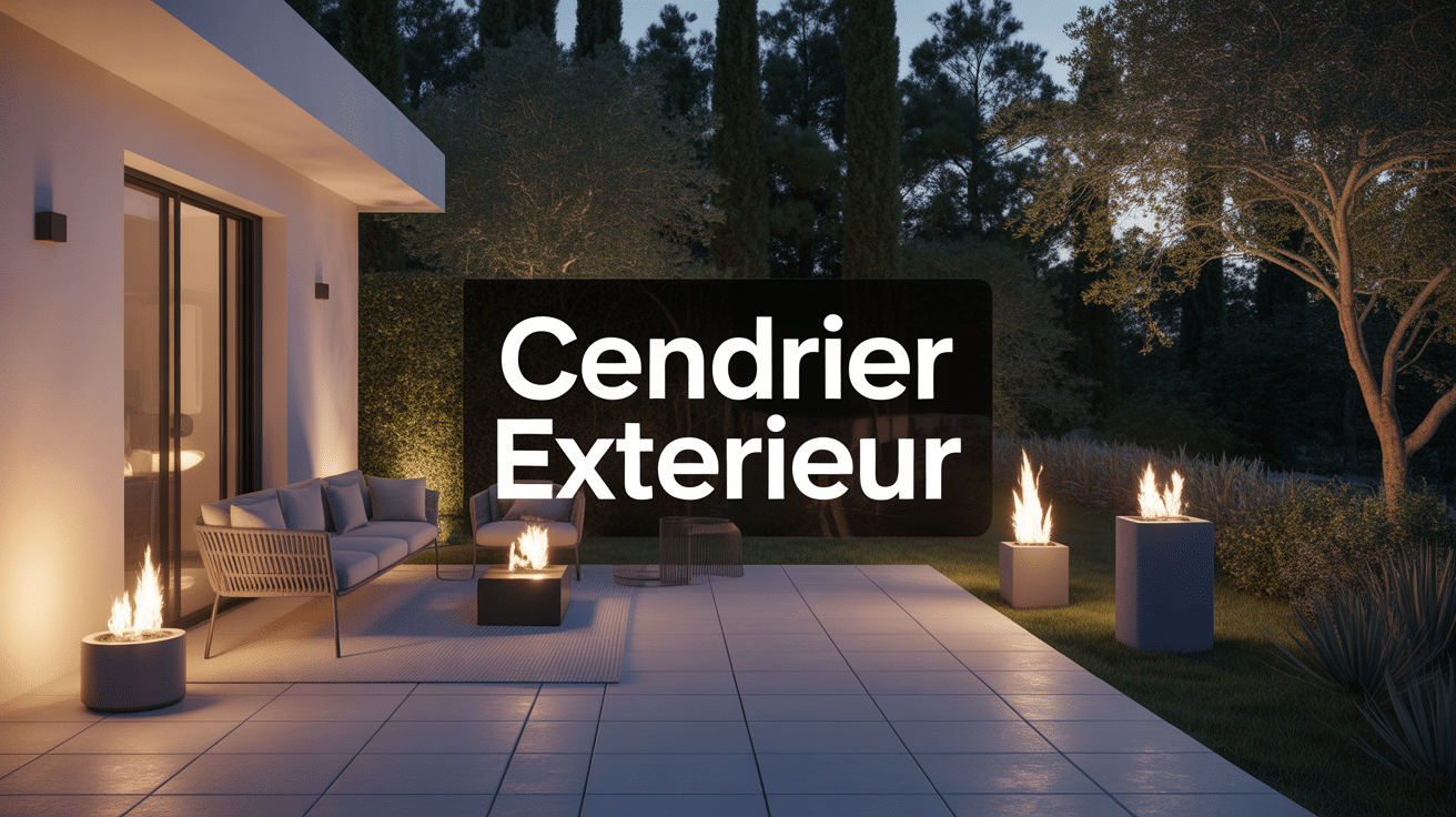 Terrasse moderne avec cendriers extérieurs
