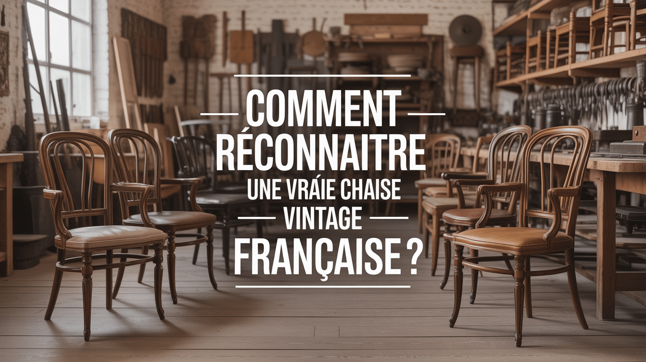 Collection de chaises vintage Baumann en atelier artisanal