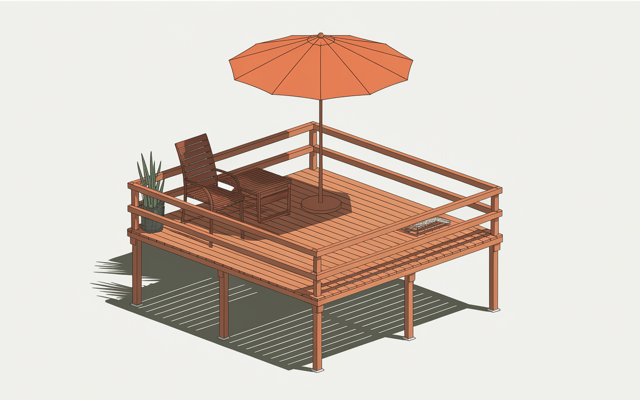 composants kit terrasse sur pilotis