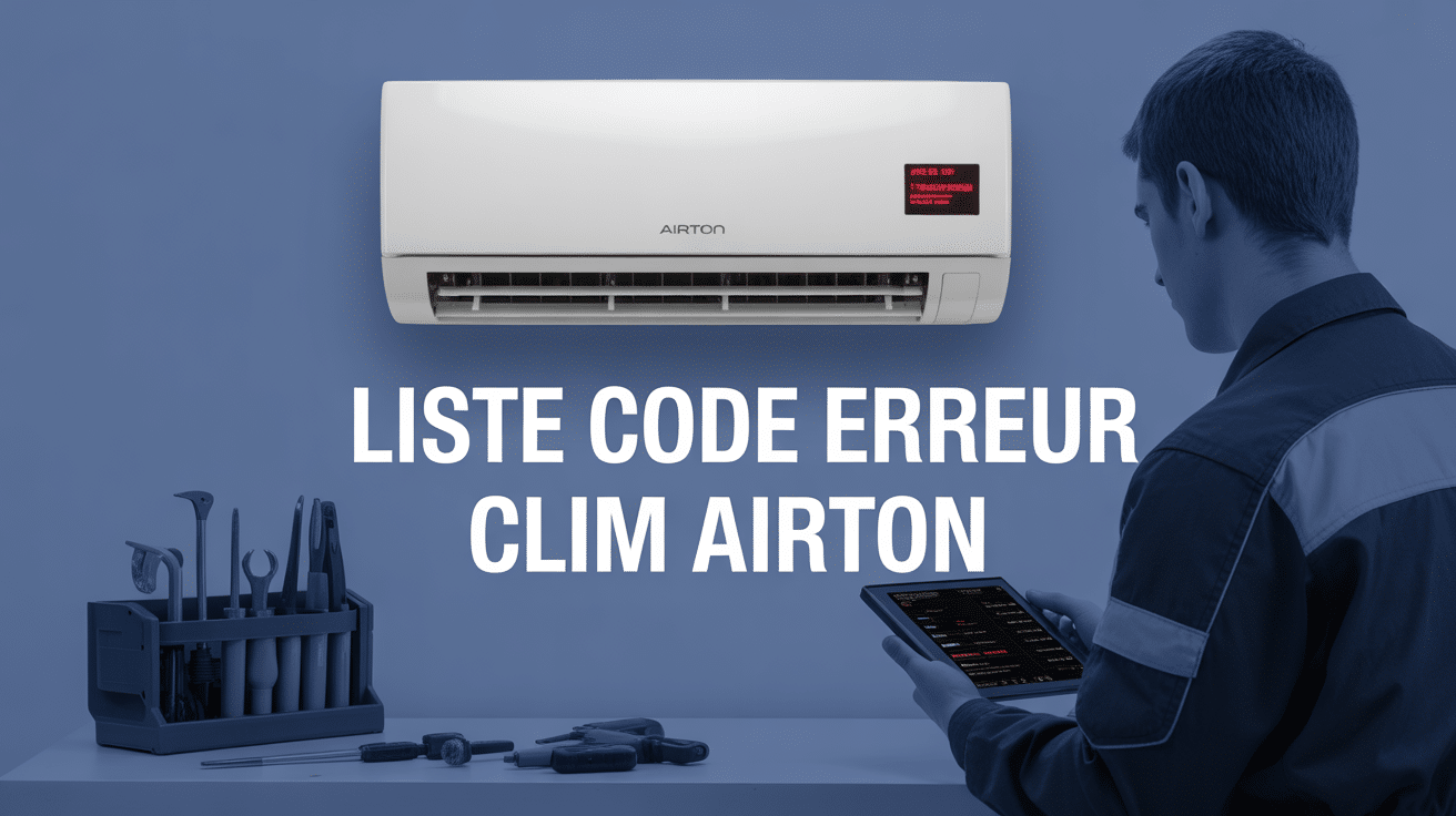 Climatiseur Airton affichant code d'erreur