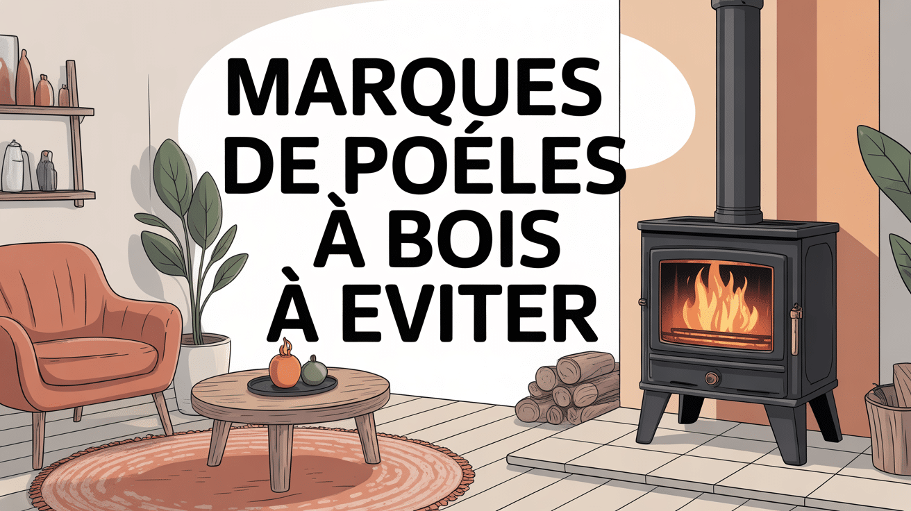 Illustration d'un salon avec poêle à bois moderne