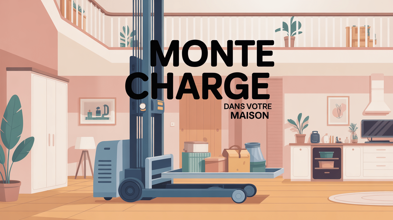 Illustration d'un monte charge domestique moderne