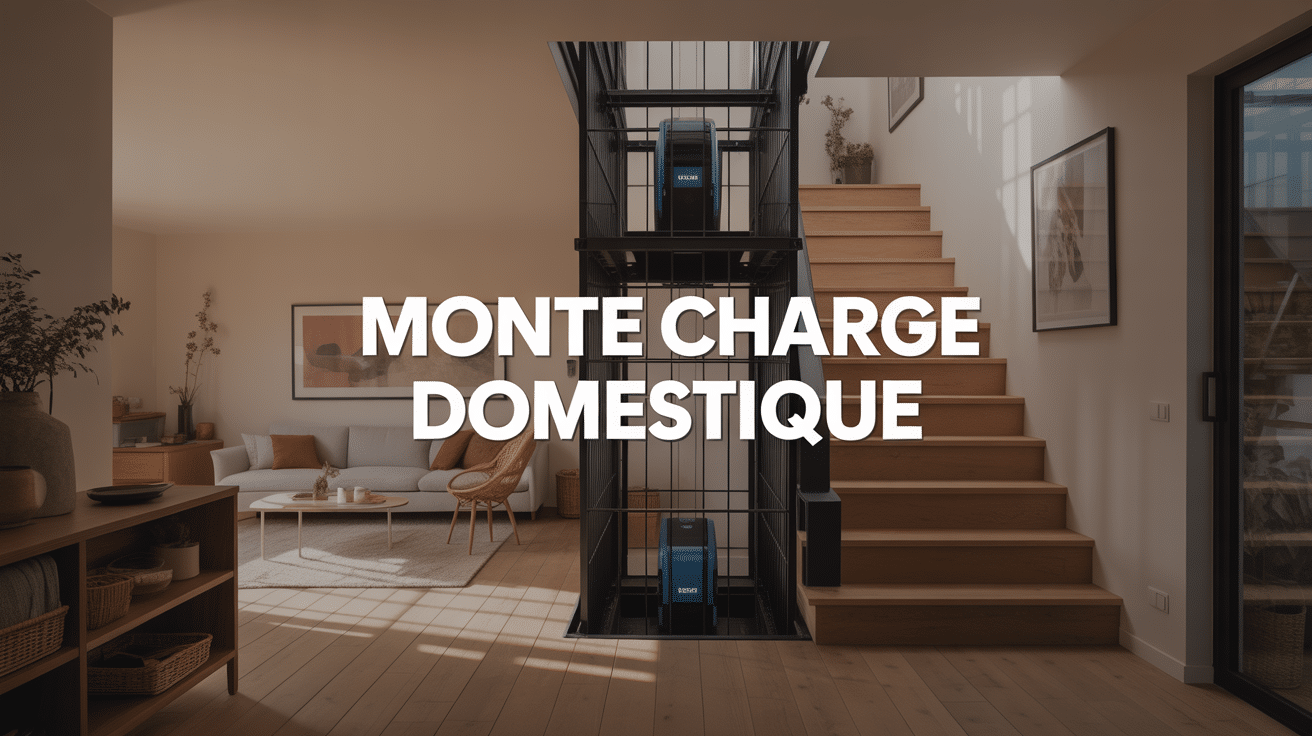 Vue intérieure du monte charge maison moderne
