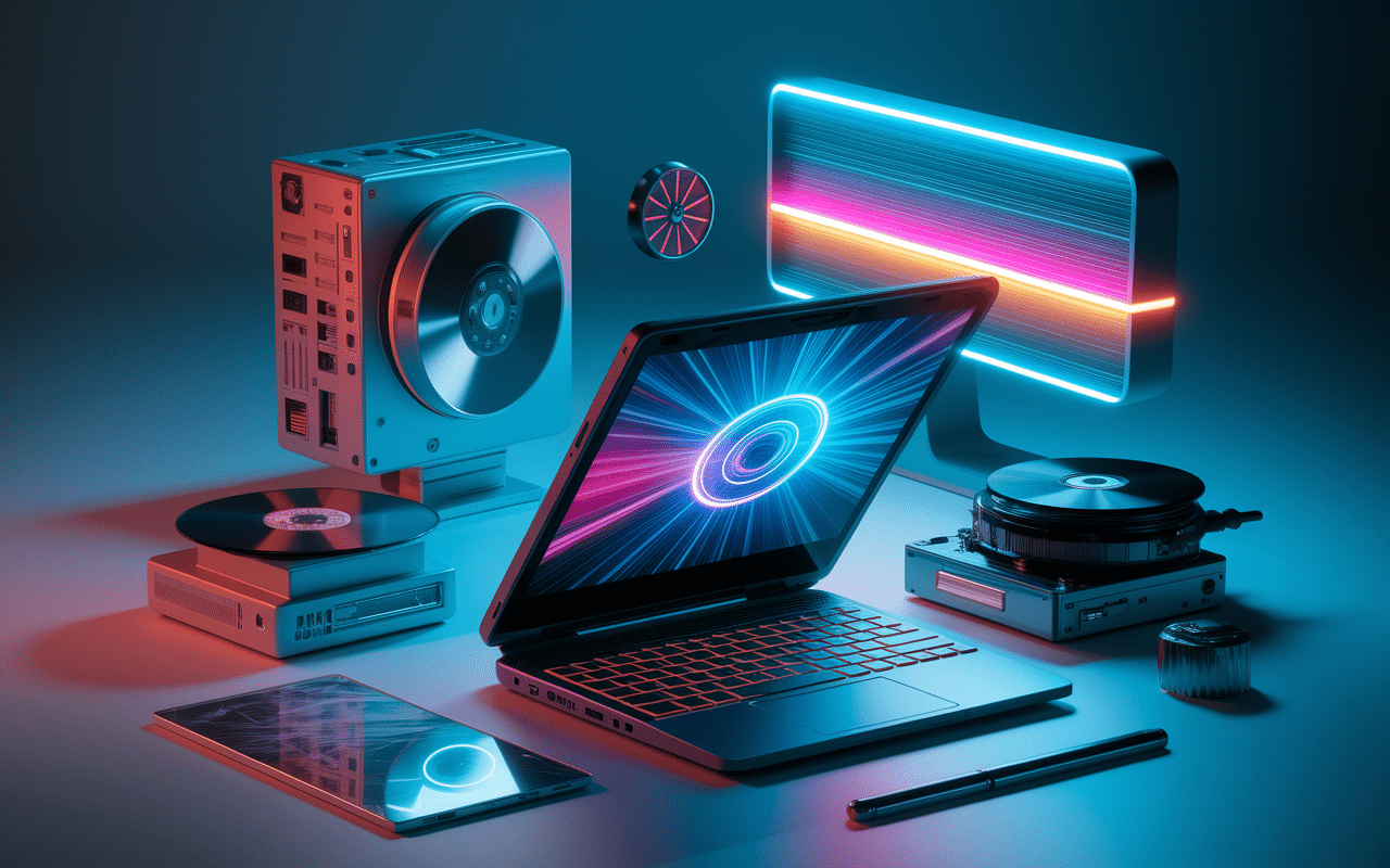 Illustration futuriste avec tech en L