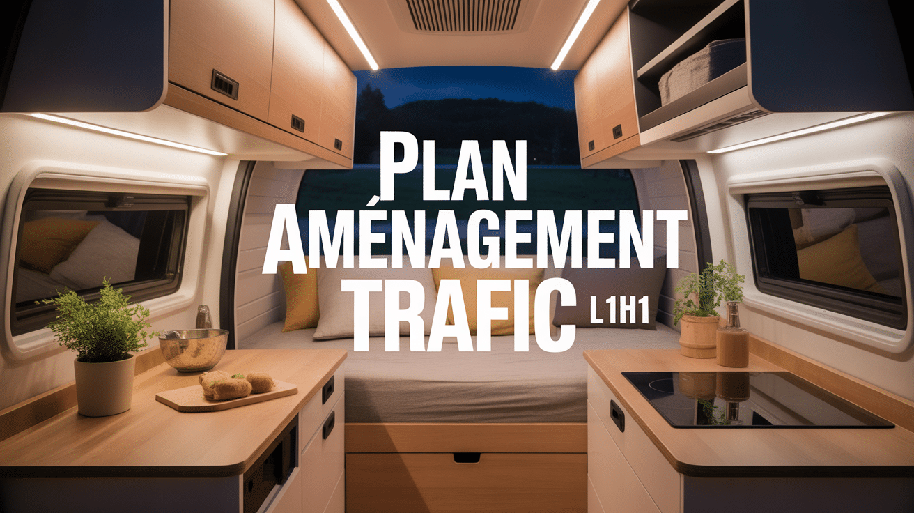 Vue intérieure Trafic L1H1 aménagé