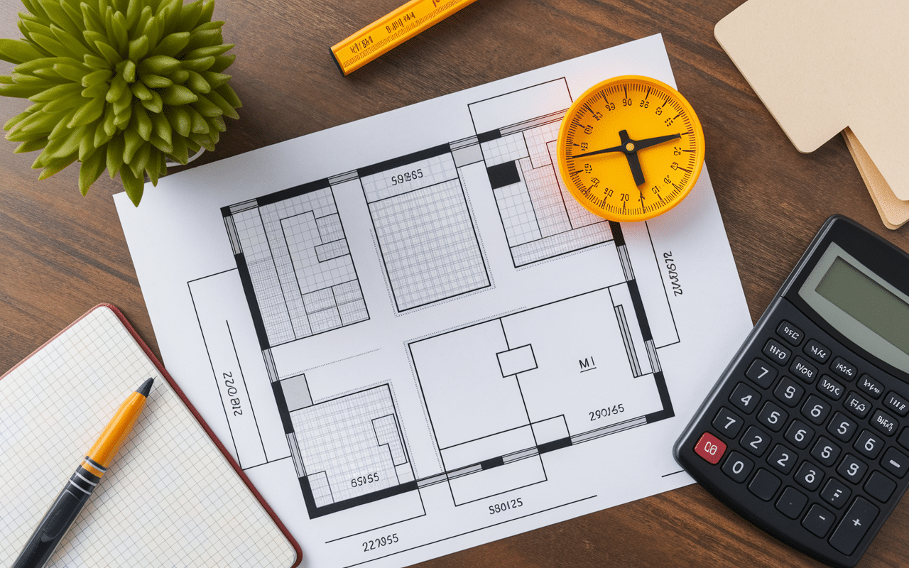 Plan aérien aménagement maison économique