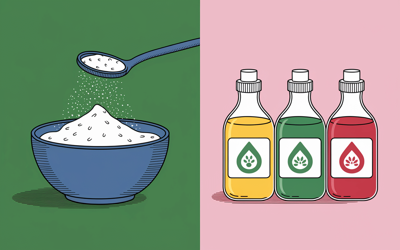 Comparaison bicarbonate et produits chimiques piscine