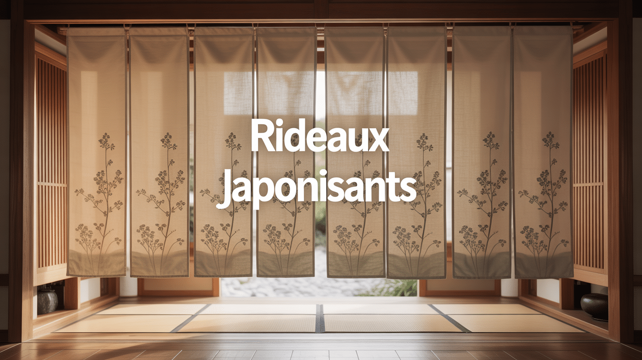 Intérieur moderne avec rideau japonisant