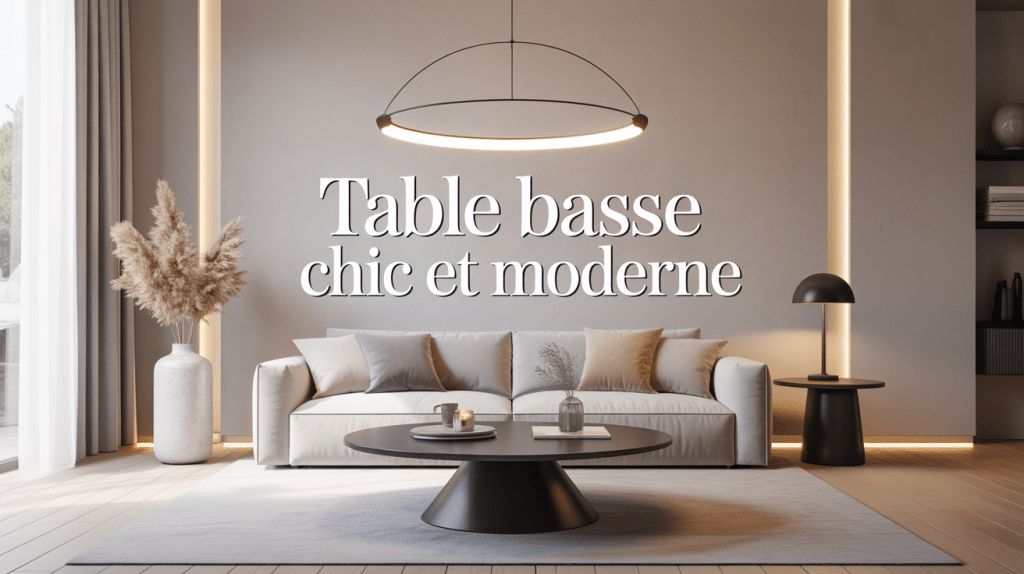 Salon élégant avec table basse design