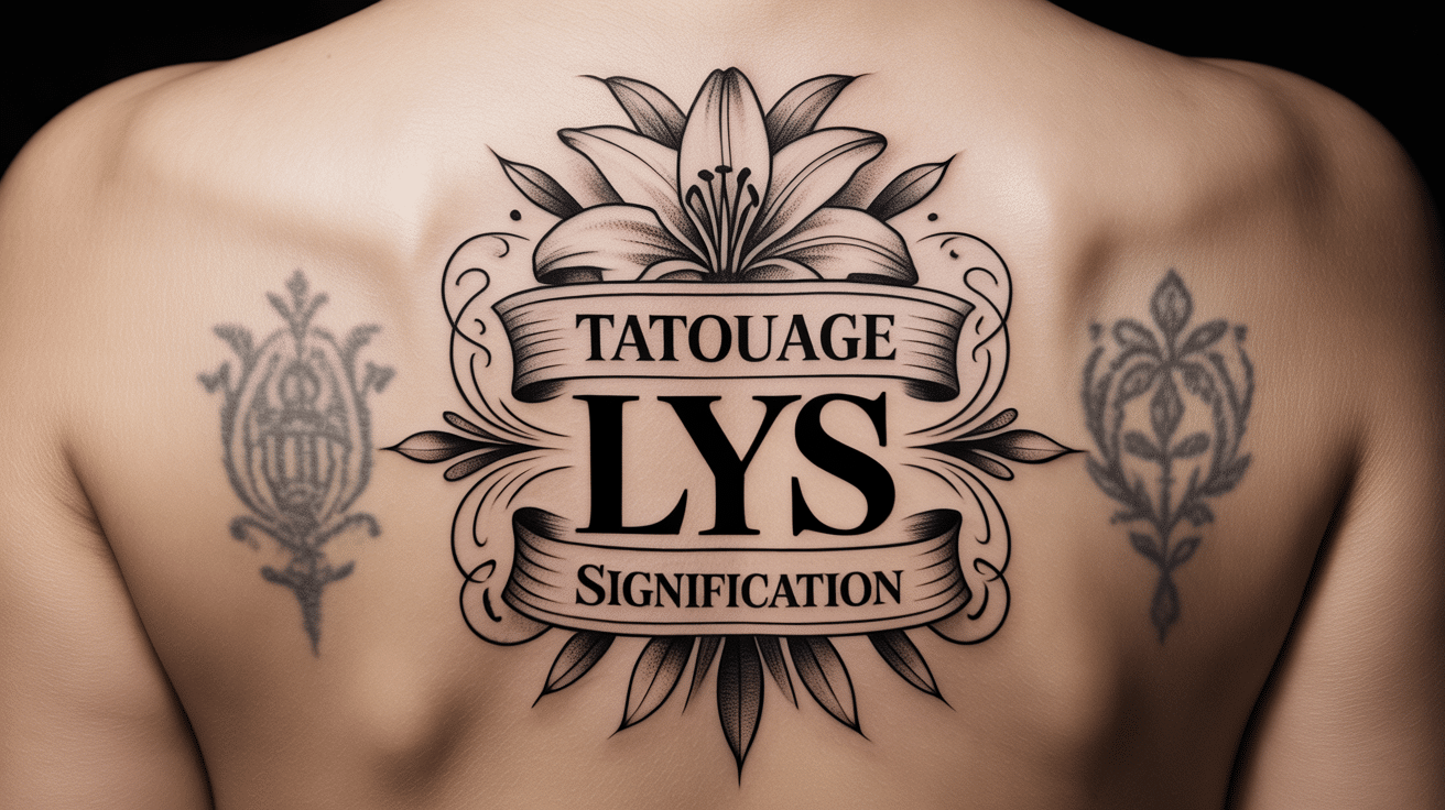 Tatouage lys signification avec ornementation élégante