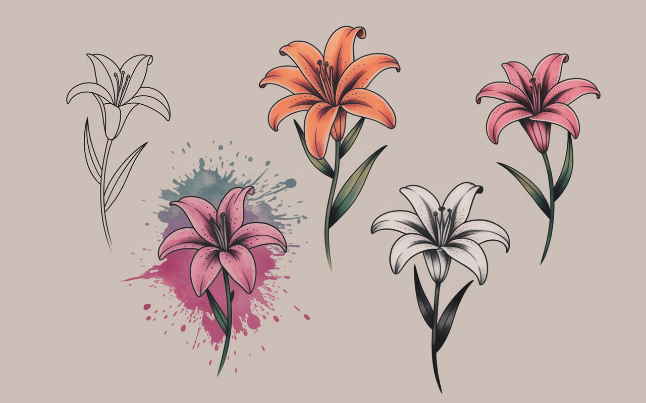 Styles de tatouage lys et leur signification