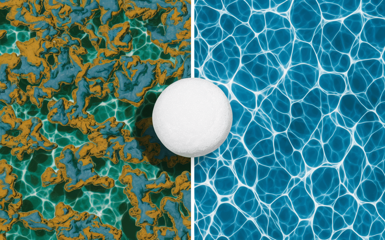 Piscine verte avant après bicarbonate de soude