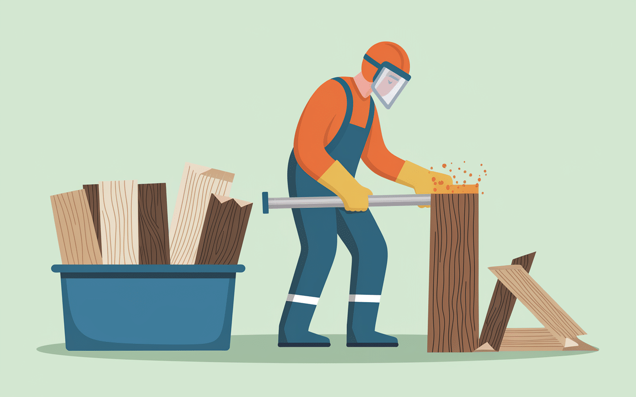 Traitement de la merule sur bois de chauffage avec EPI