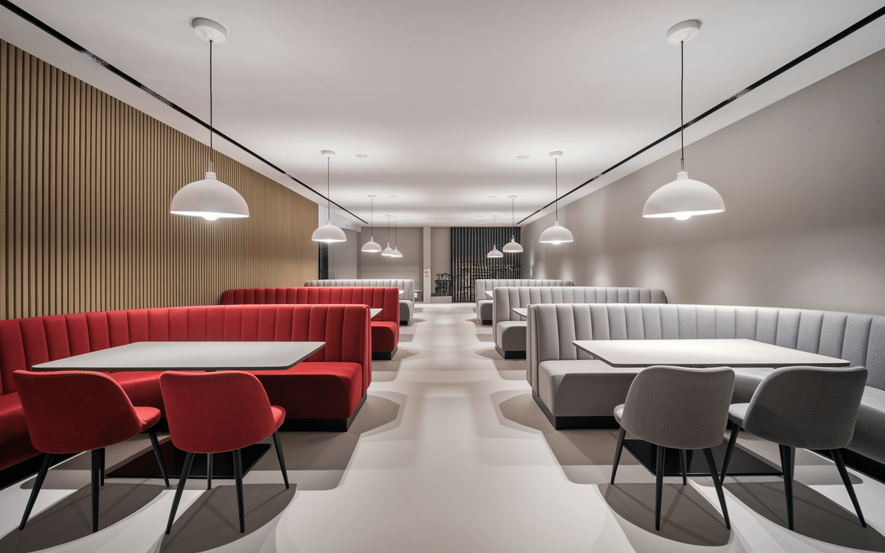 Showroom avec différents types de banquettes resto