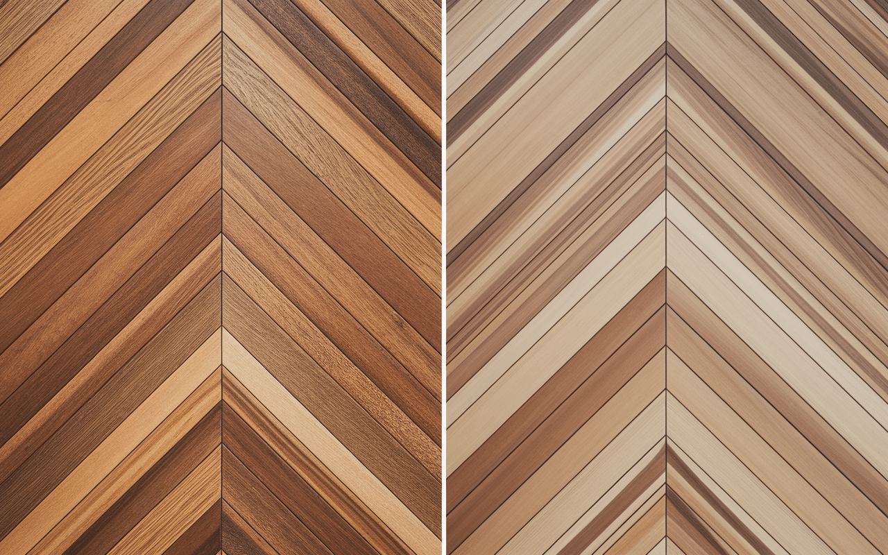 Comparaison parquet massif et contrecollé