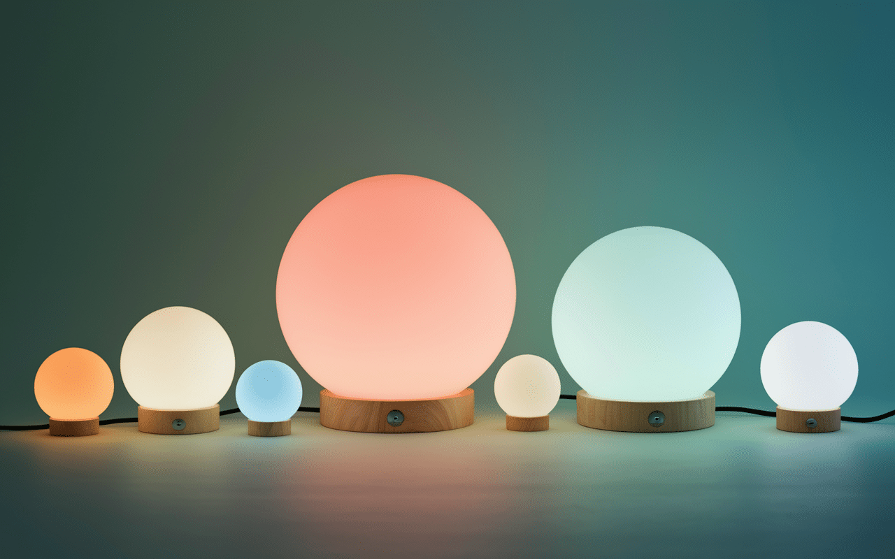 Collection de lampes lunaires avec accessoires