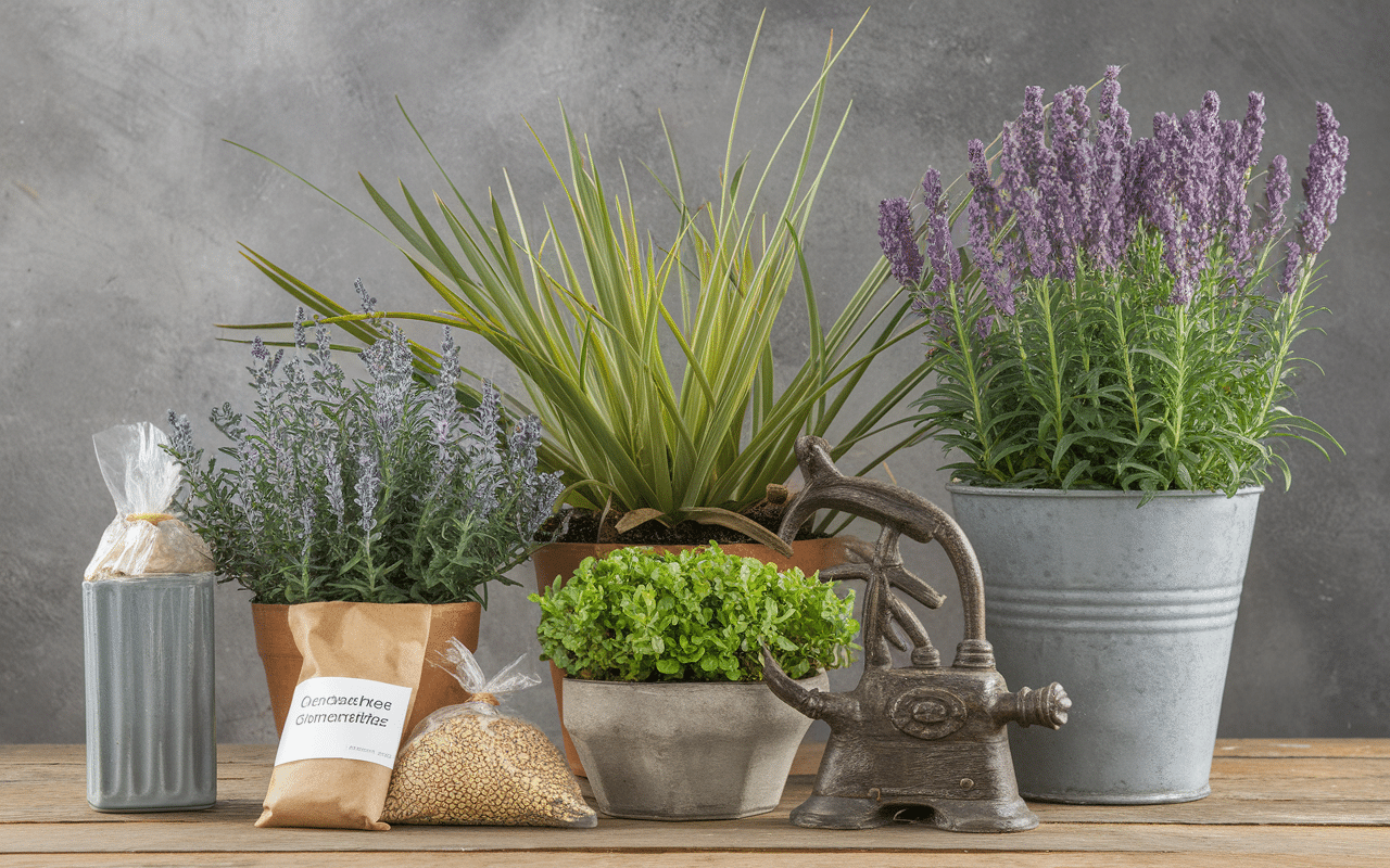 Plants économiques lavande graminées aménagement