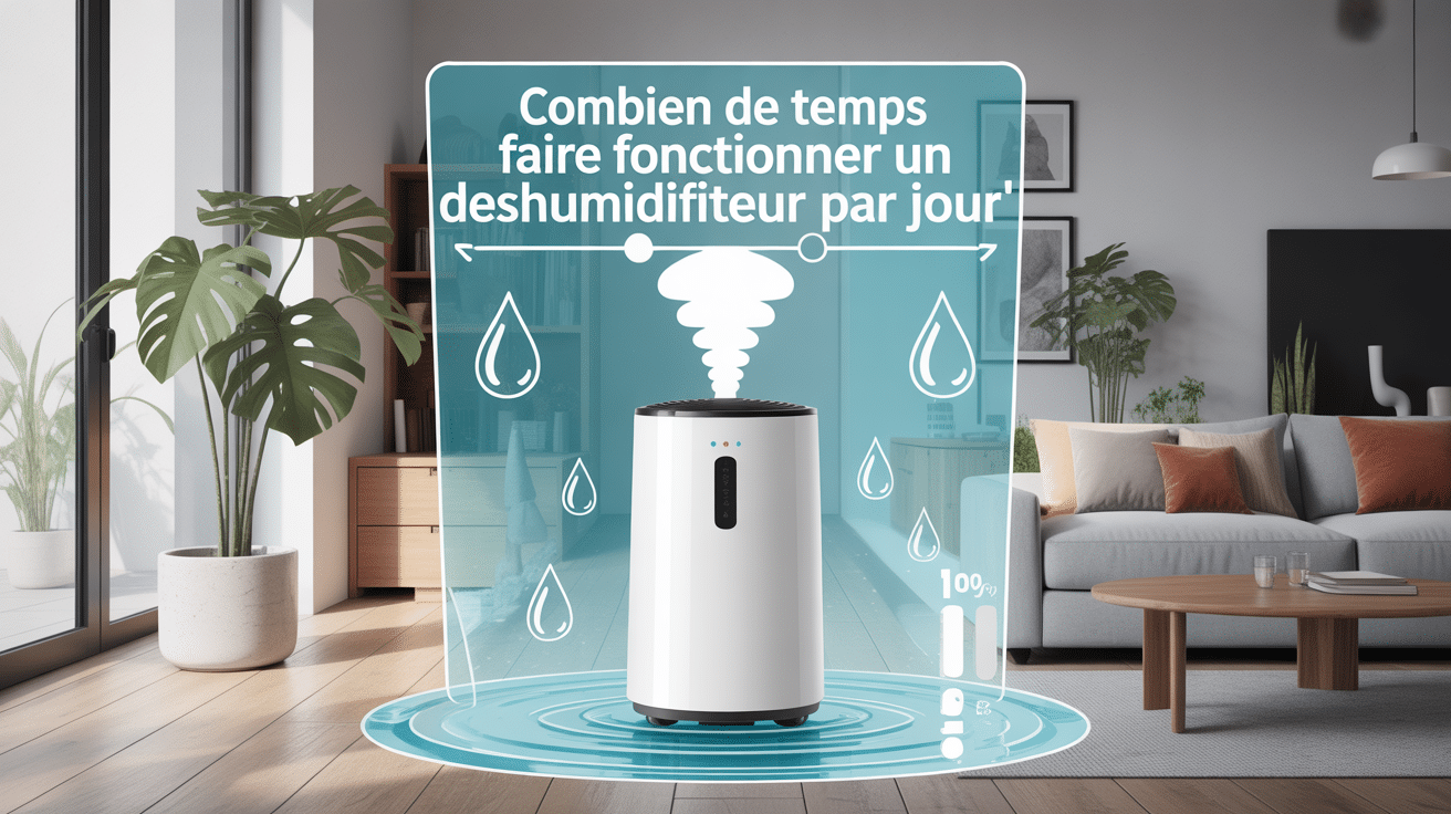 déshumidificateur combien de temps par jour en pièce moderne