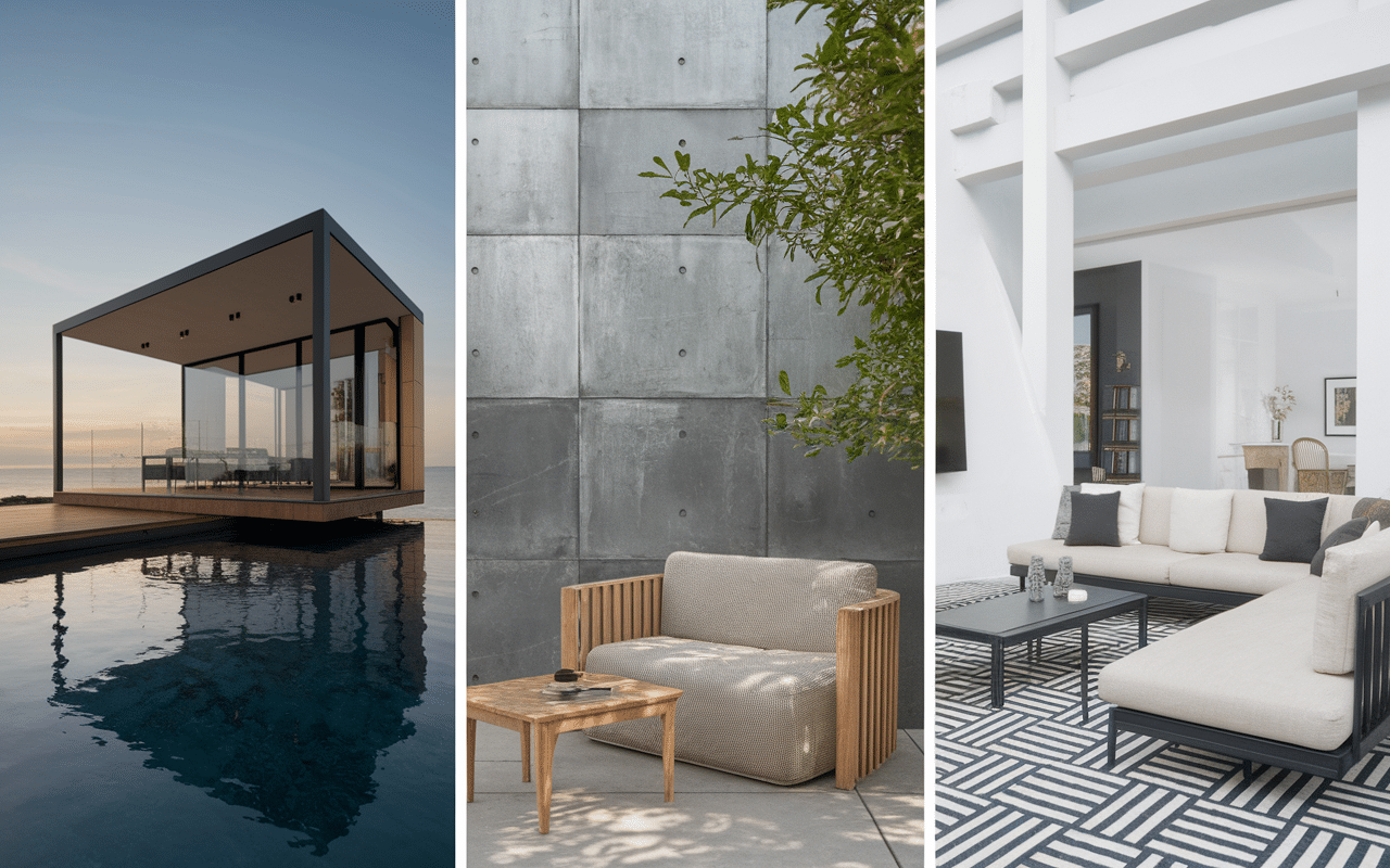 styles contemporains de terrasse sur pilotis moderne