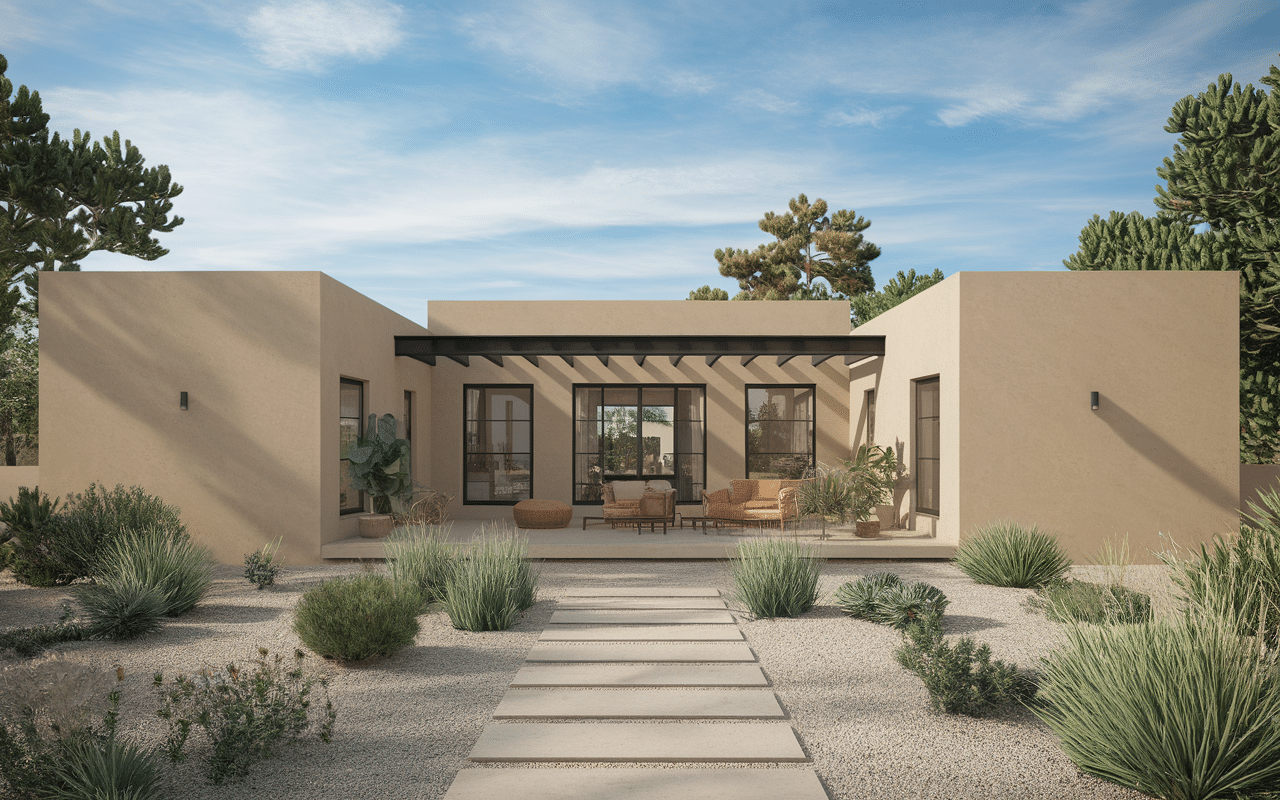 maison dans le desert schema bioclimatique