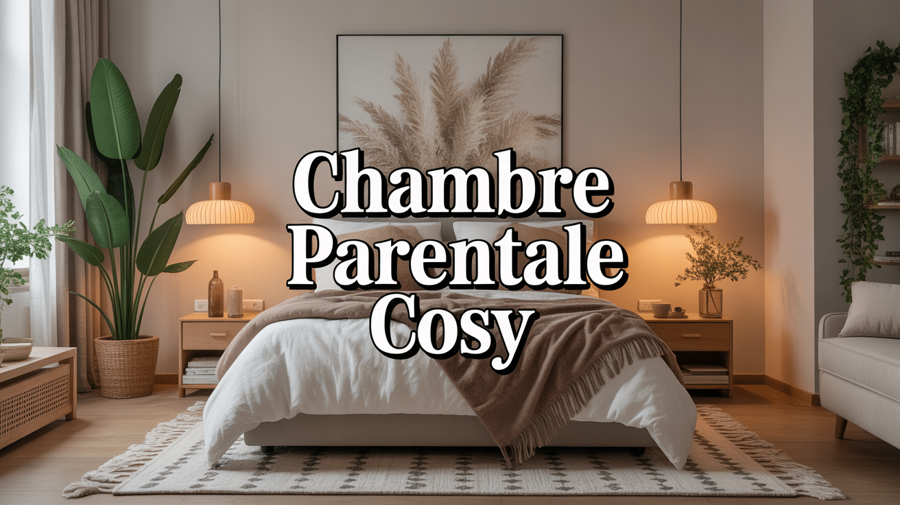 chambre parentale cosy moderne lit king-size éclairage tamisé