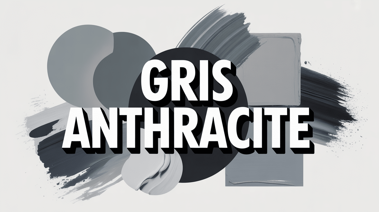 Nuancier et pinceaux avec couleur gris anthracite