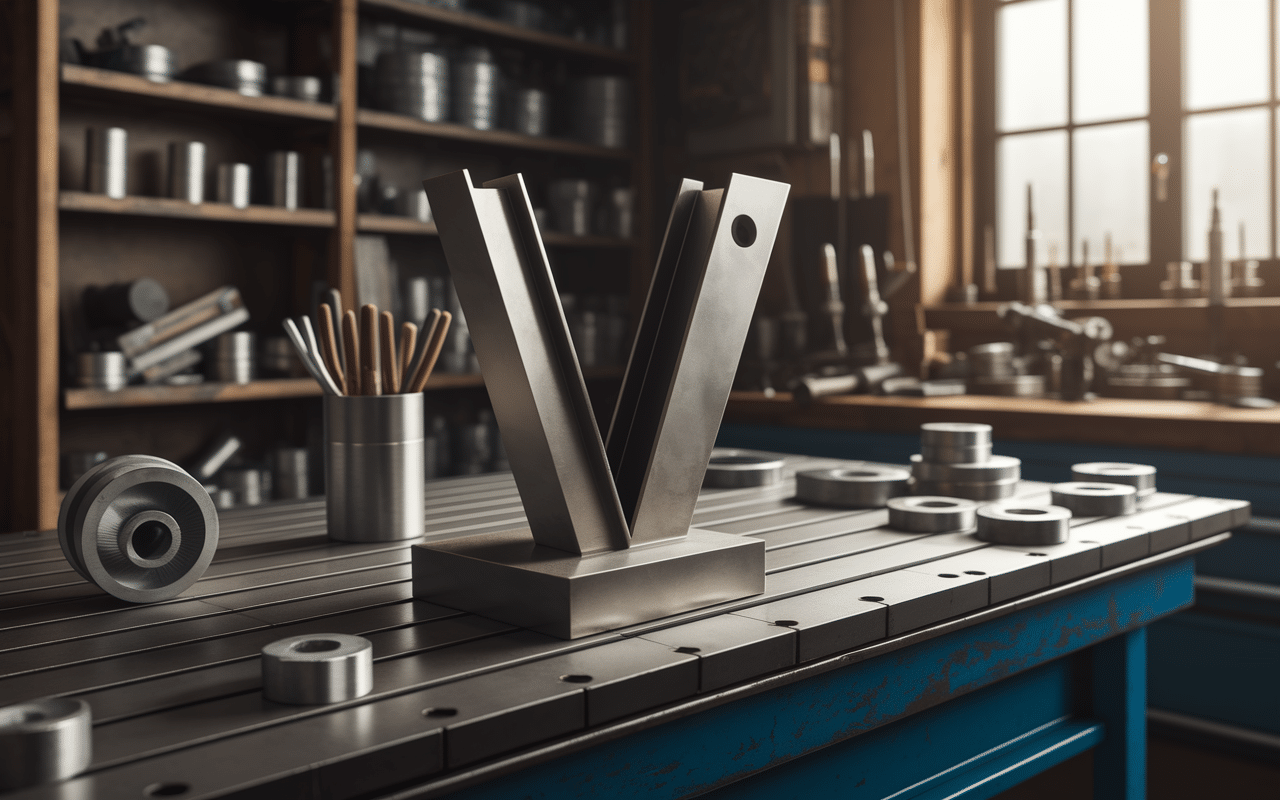bloc objet en v positionnement cylindre