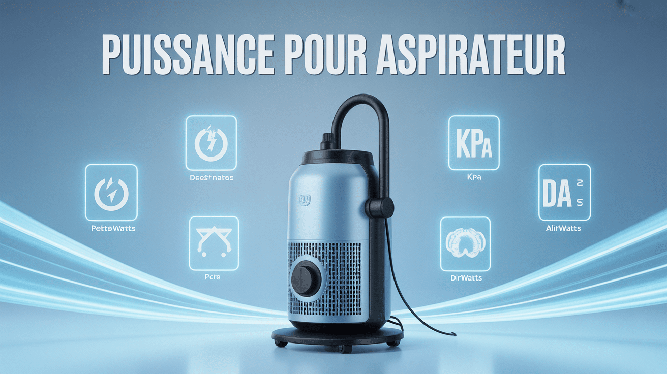 Illustration aspirateur moderne puissance pour aspirateur