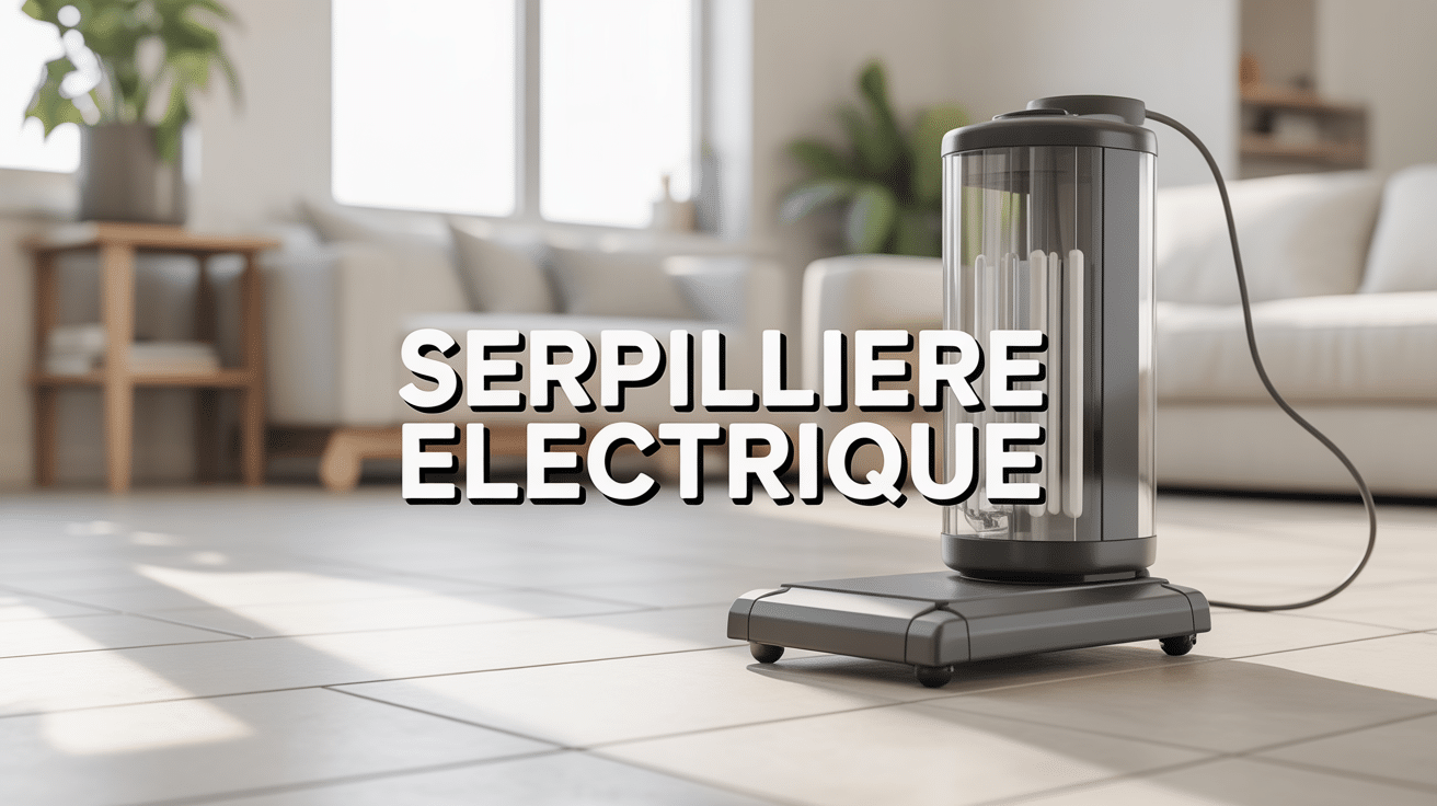 serpillière electrique en action sol carrelé
