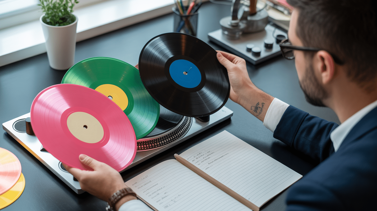 vinyl range sélection disque par préférence