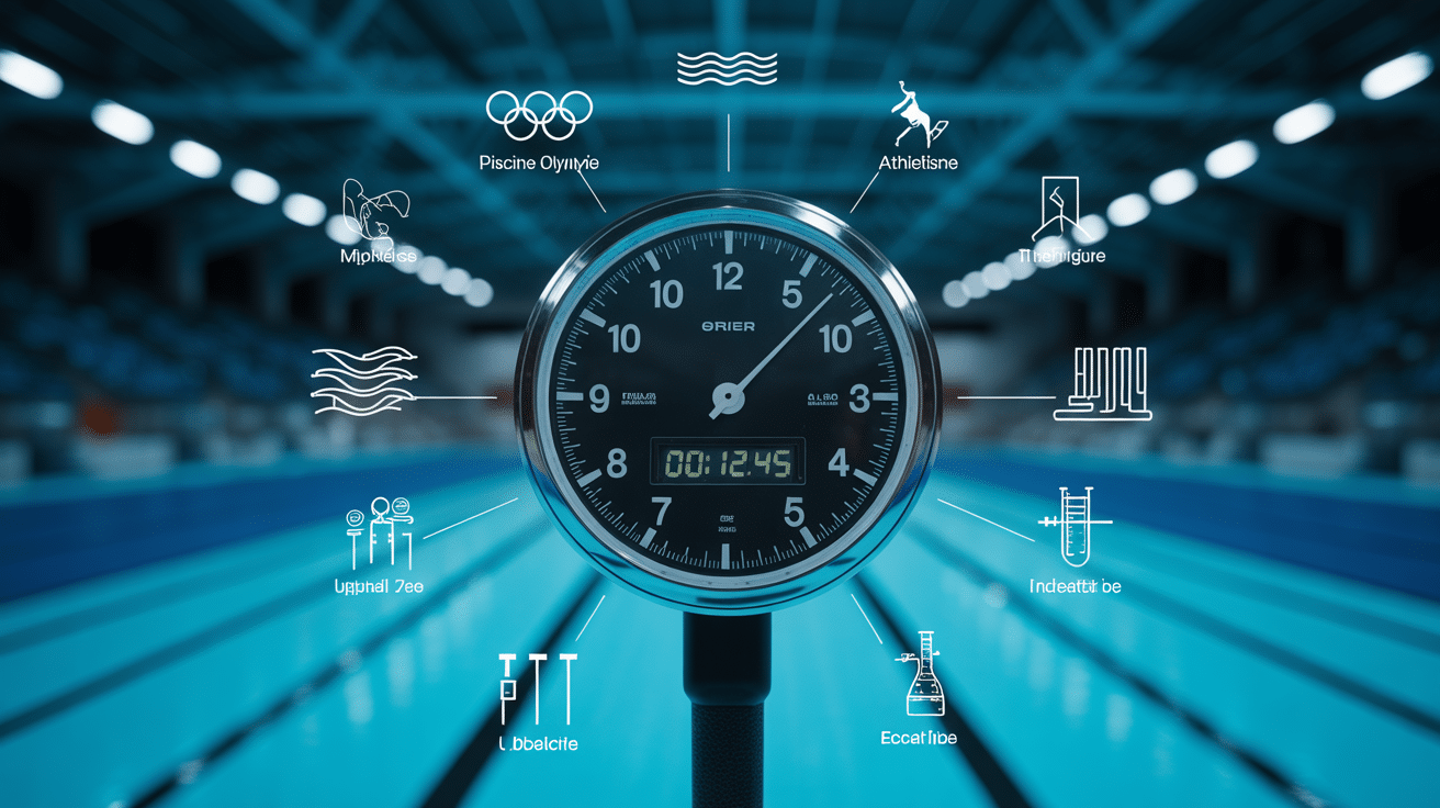chronometre digital horloge centieme secteurs