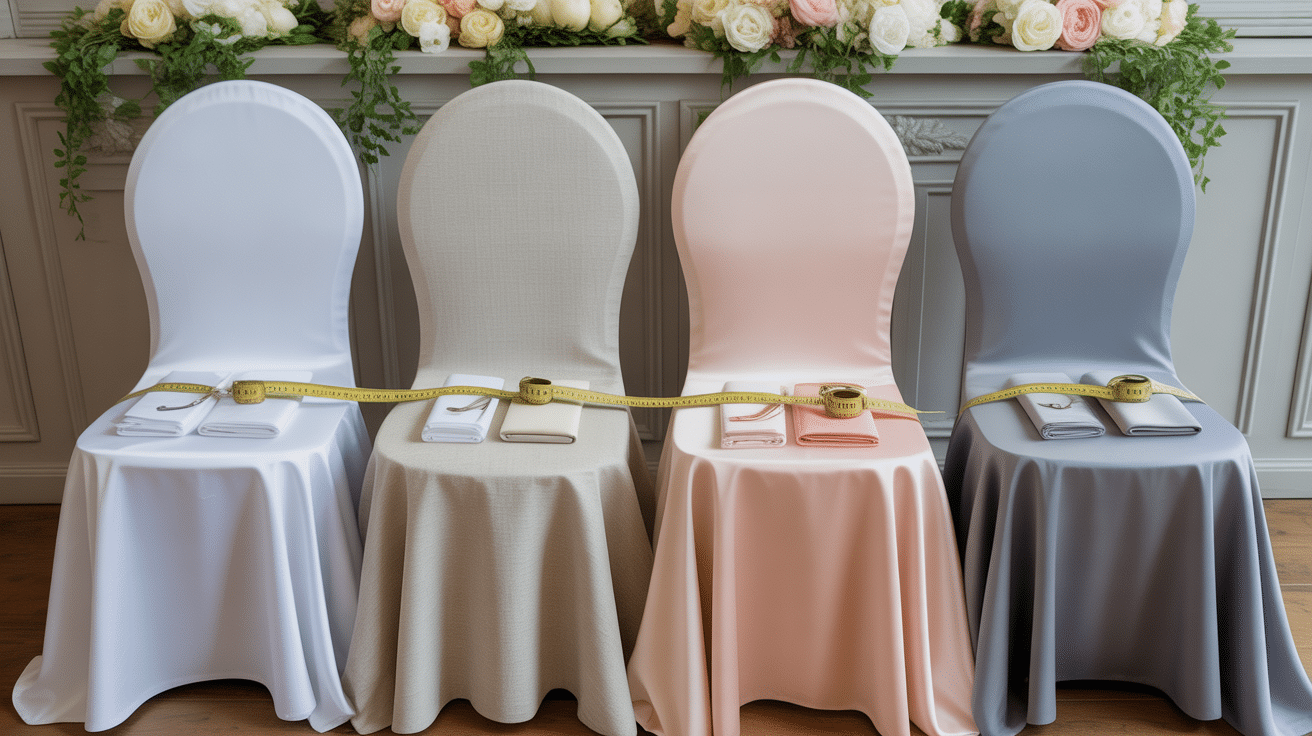 sélection housse de chaise mariage tissus couleurs