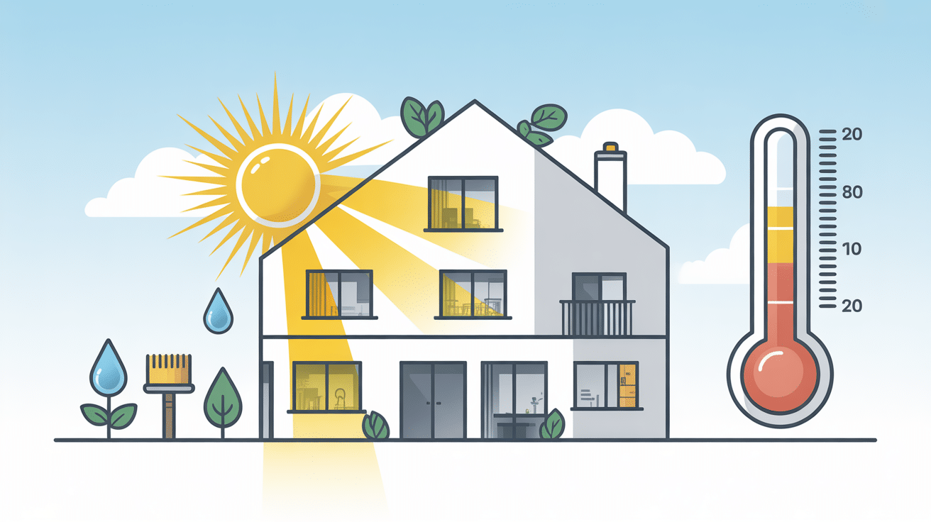 Infographie entretien et avantages écologiques des maisons blanches