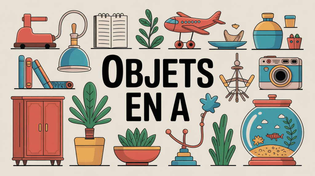 illustration collection objet en a