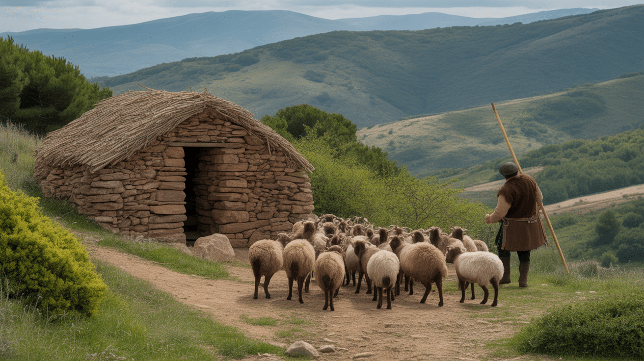 Berger et pagliaghju pierres sèches Corse
