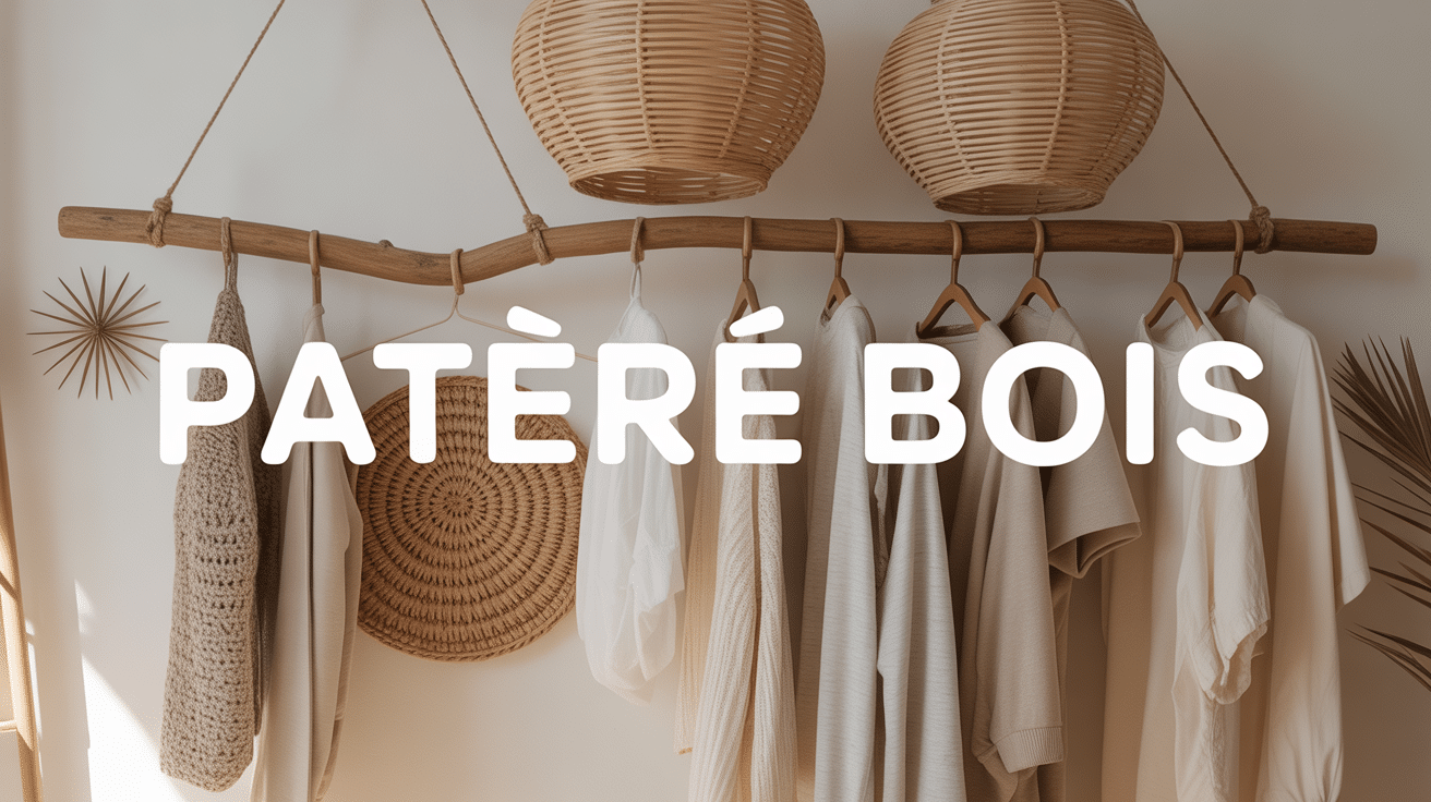 Patere bois murale élégante ambiance moderne