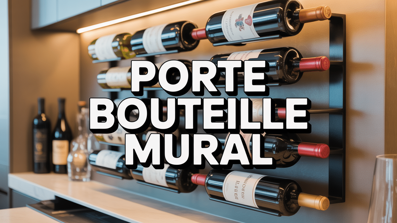 porte bouteille mural élégant métal cuisine
