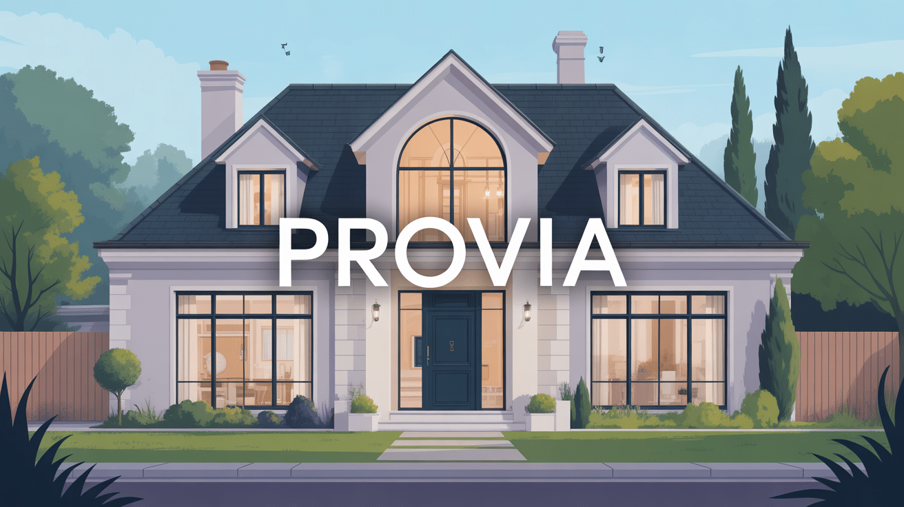 Maison moderne avec porte et fenêtres ProVia