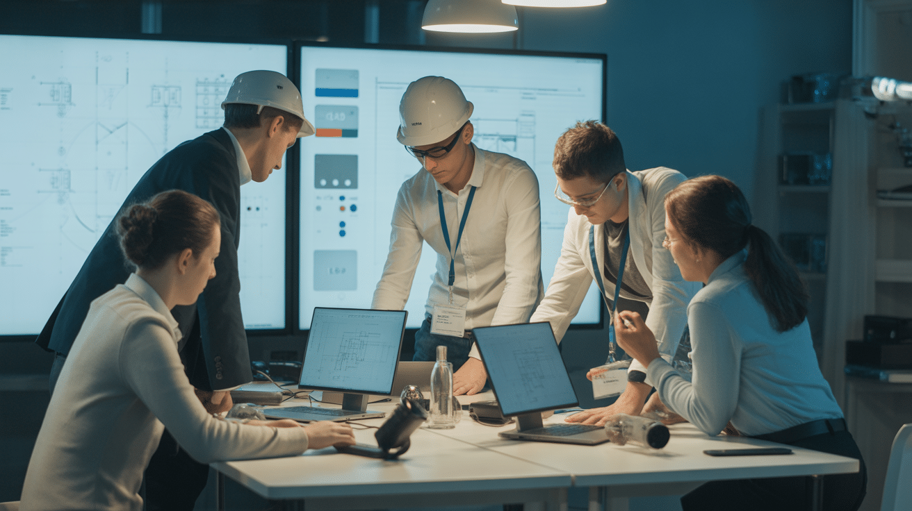 équipe ingénieurs technical marque collaboration