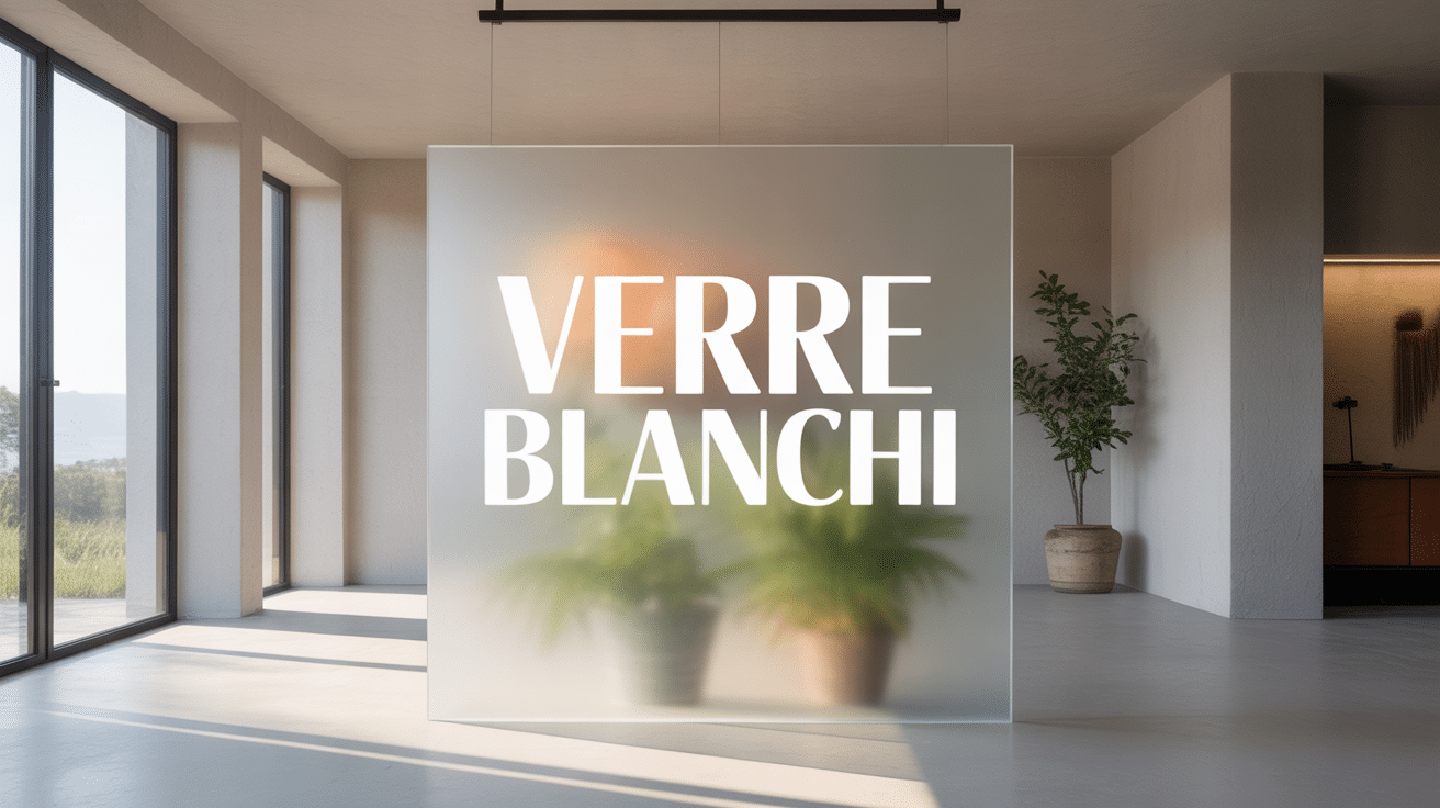 verre blanchi diffusant la lumière dans un intérieur moderne