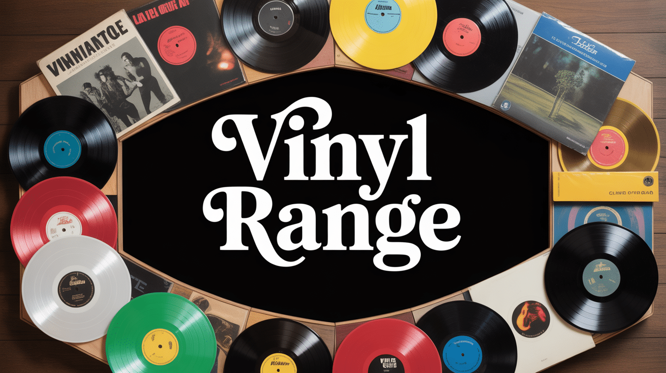 collection vinyl range disques colorés et albums vintage