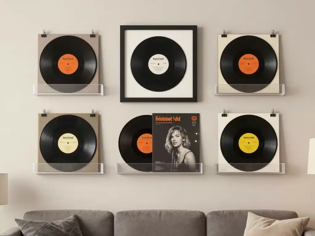 accrocher vinyl mur en cadre et fixations murales