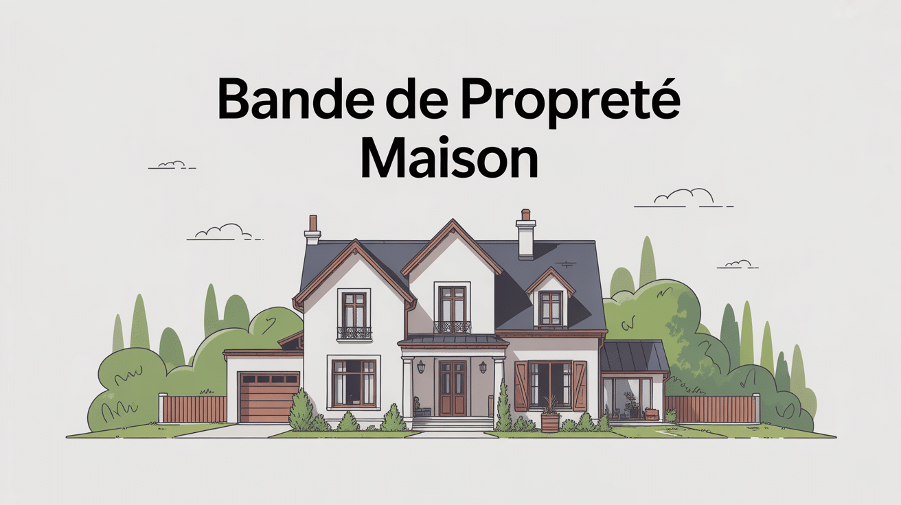 illustration bande de propreté maison gravier façade