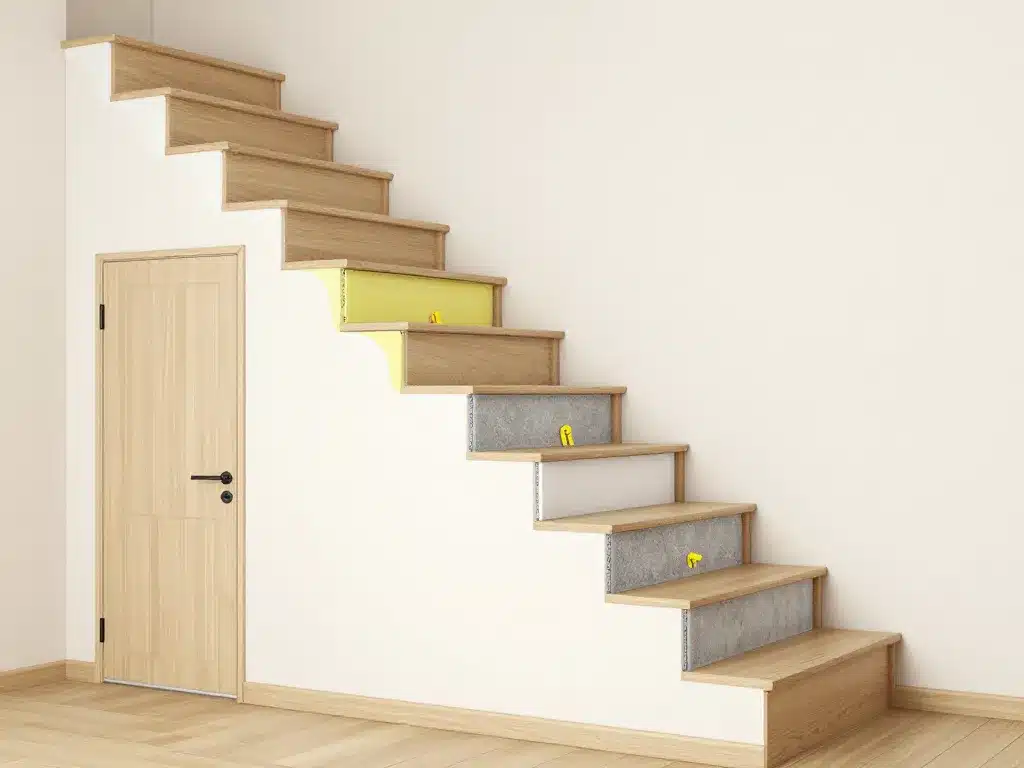 fermer un escalier pour garder la chaleur isolation joints bas de porte