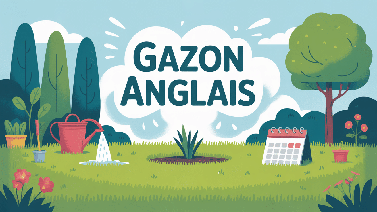 gazon anglais inconvénients vue jardin moderne entretien