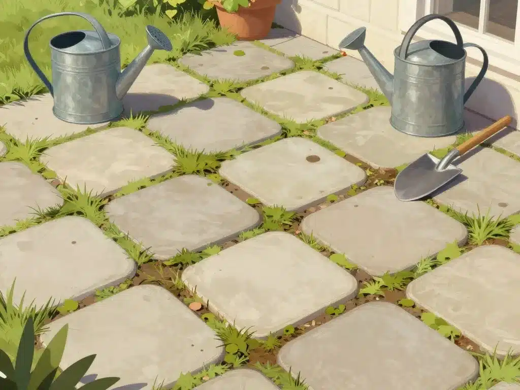 entretien inconvénients pose dalle sur sable herbes et mousses