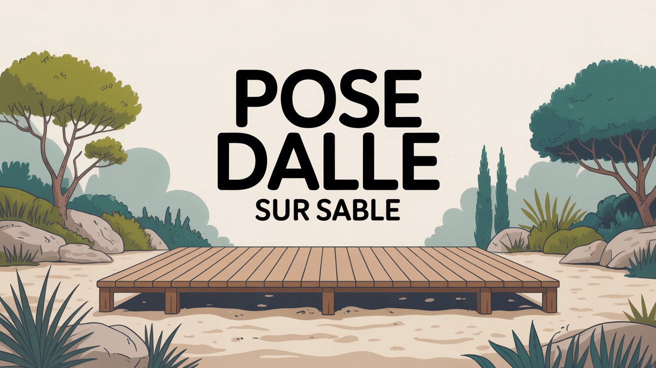 illustration inconvénients pose dalle sur sable jardin