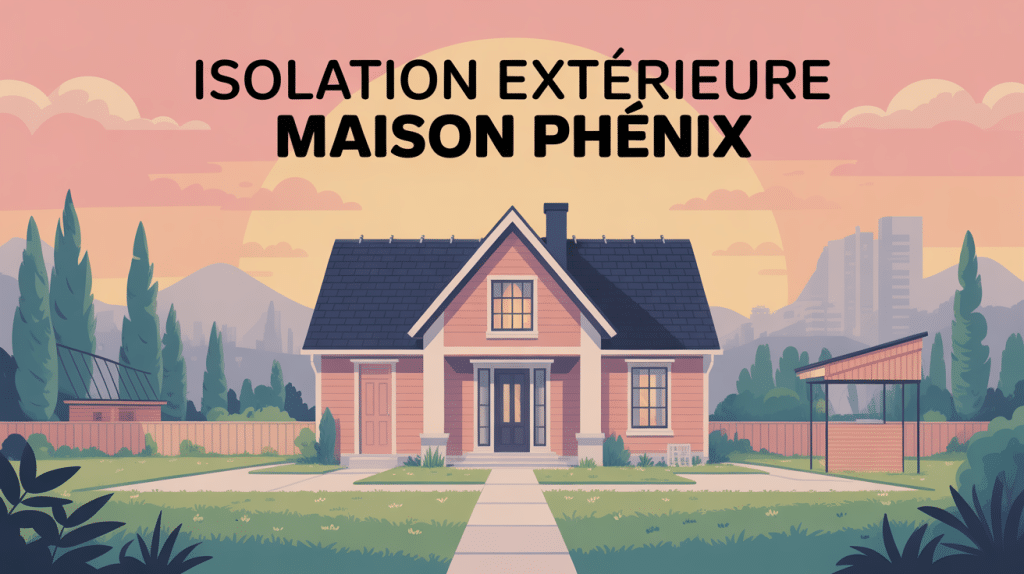 isolation exterieur maison phenix illustration vectorielle moderne